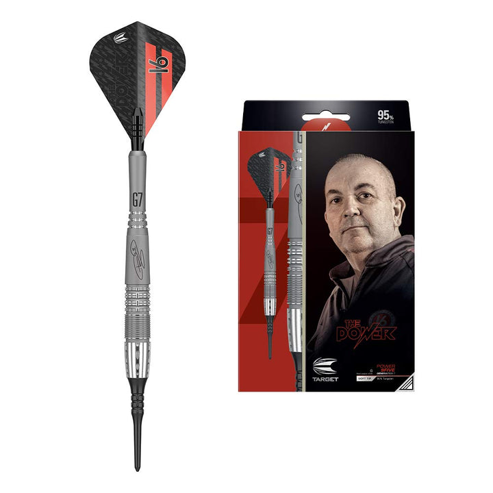 Target Darts Phil Taylor Power 9-Five 7 Gen 95% Wolfram Softdarts-Set 20gr, 20gr