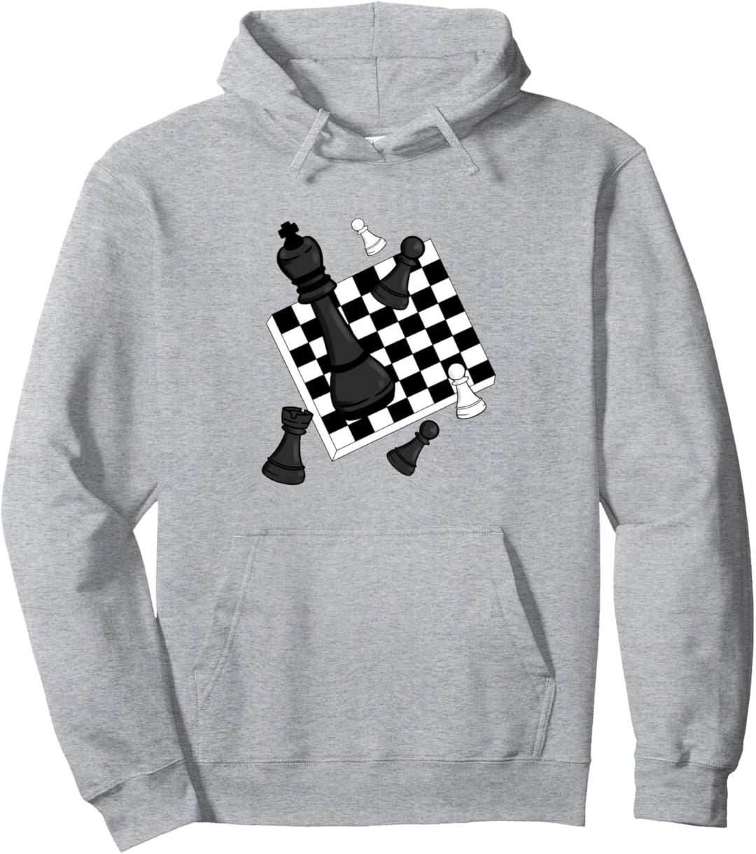 Schachbrett Schach Motiv König Springer Bauer Matt Design Pullover Hoodie