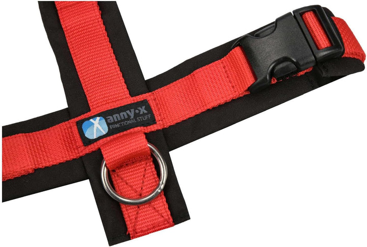 anny-x Brustgeschirr Fun schwarz rot - Gr. M Schwarz M, Schwarz M