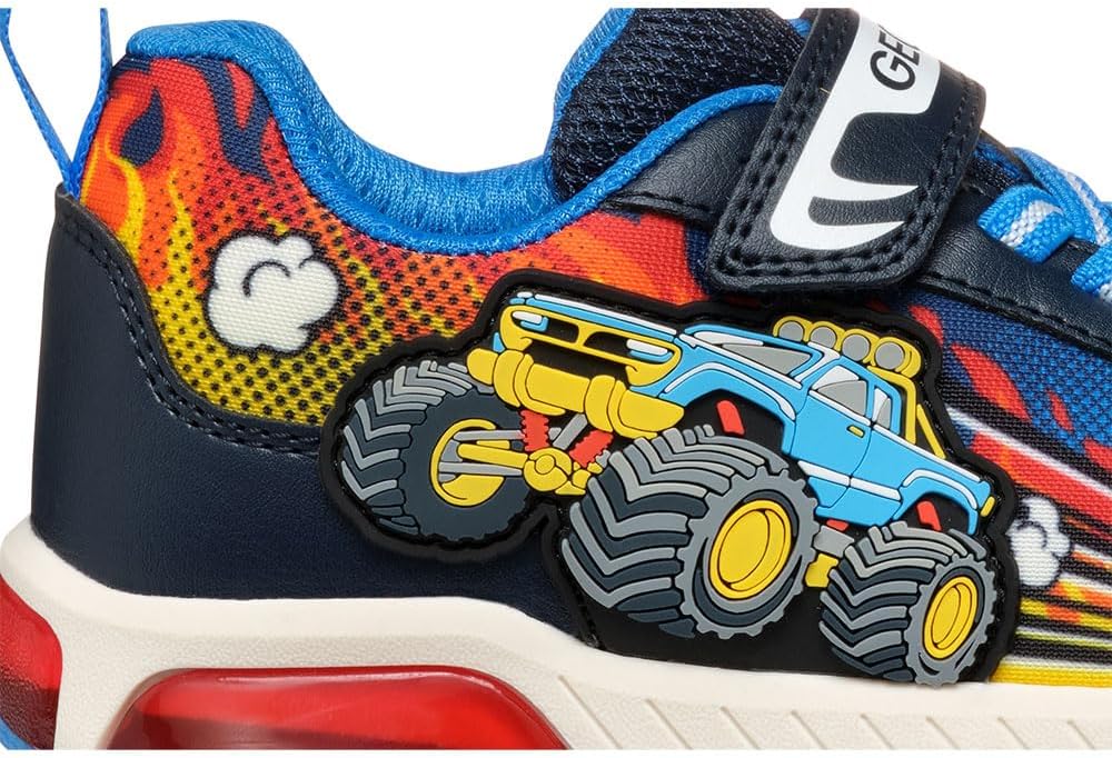 Geox Jungen J Inek Boy E Sneakers 25 EU Navy Lt Blue, 25 EU Navy Lt Blue