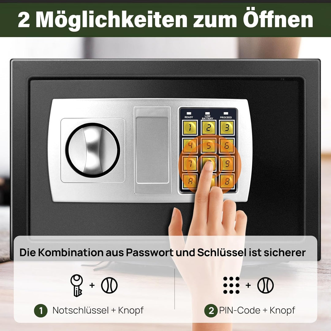 Safe Tresor, Elektronischem Möbeltresor Feuerfest Wasserdicht Kleiner Tresors für Zuhause, Tresor mi
