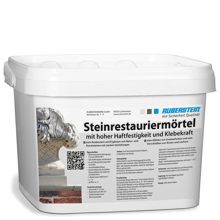 Steinrestauriermörtel/Reparaturmörtel/Mörtel für Sandstein 5 kg im Eimer (backsteinrot)