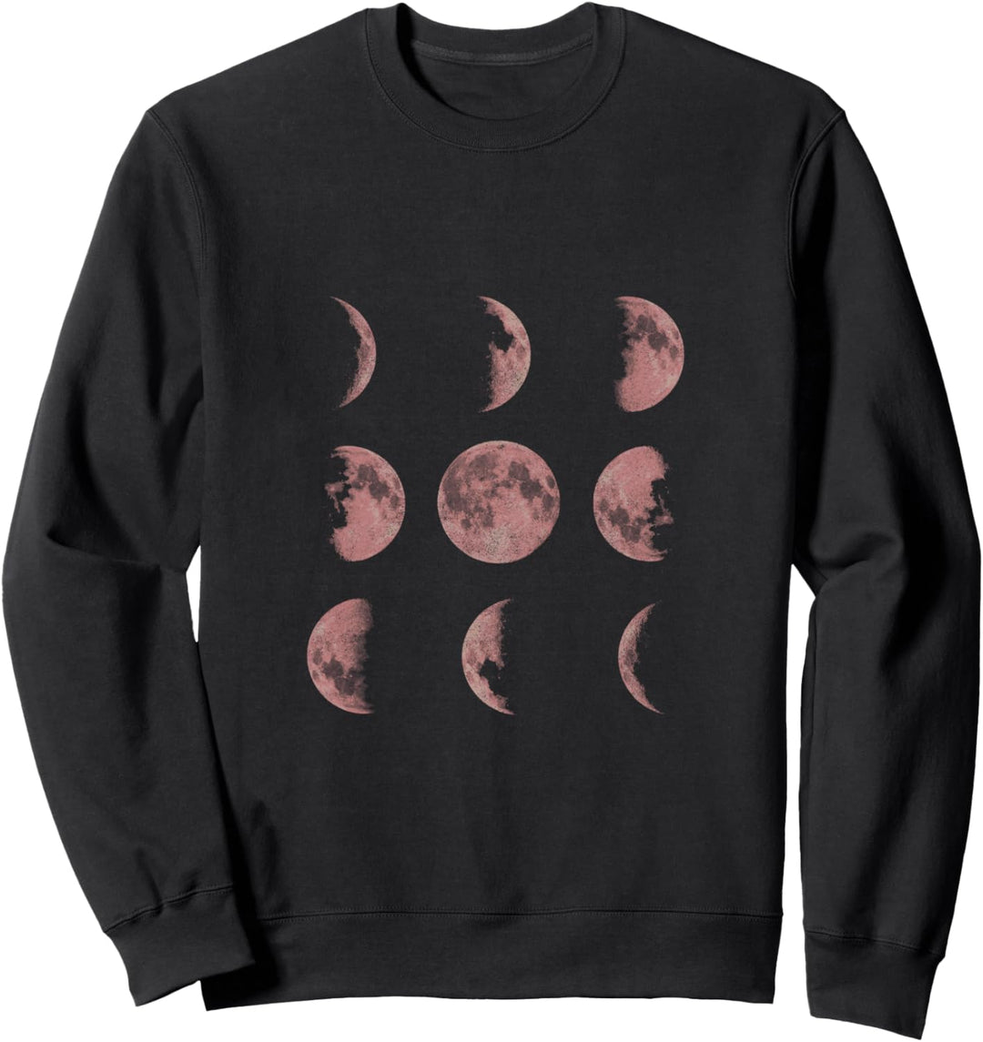 Trendy Moon Phase Panel Sweatshirt