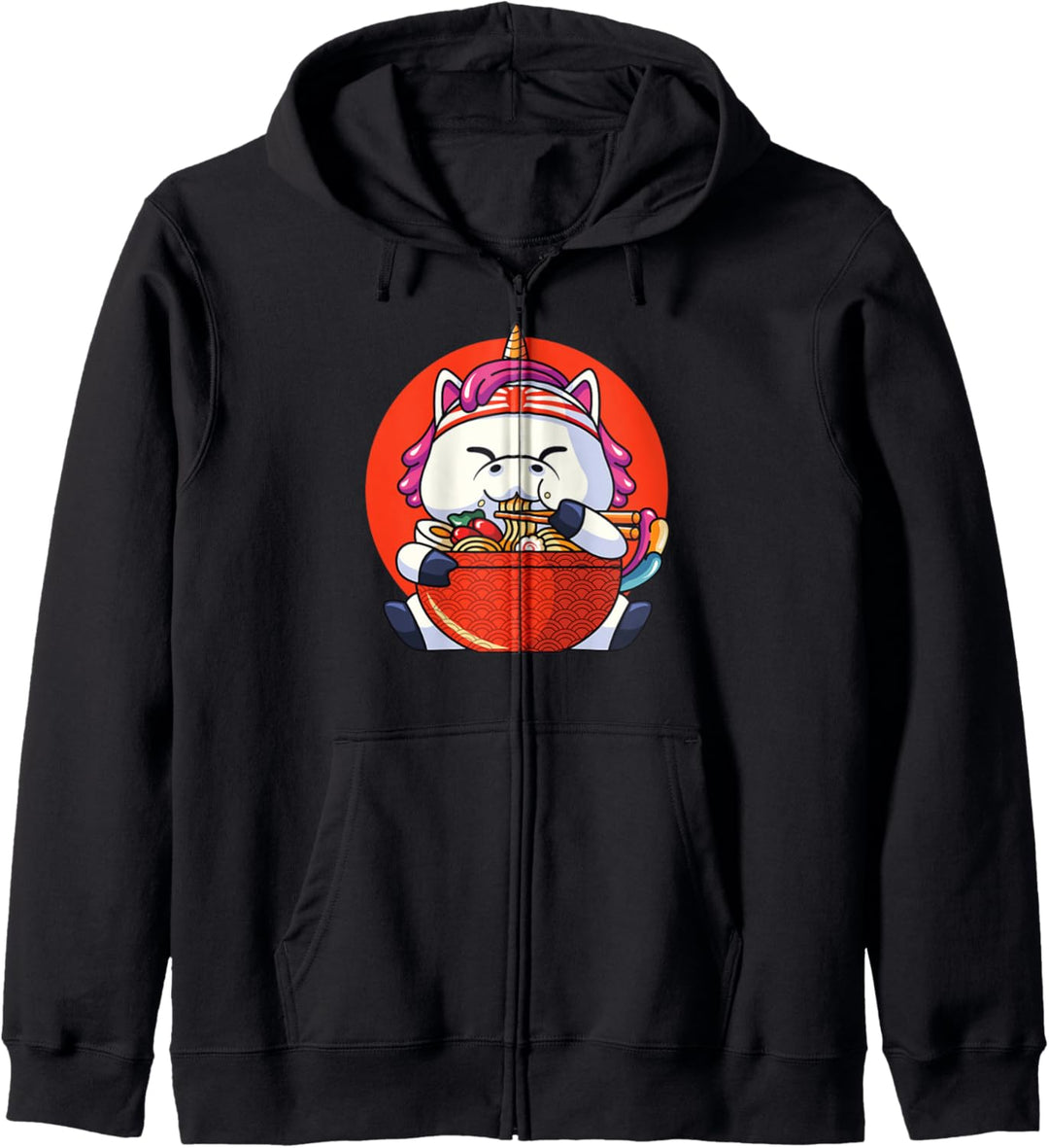 Koreanisch Ramen Einhorn Anime Kapuzenjacke