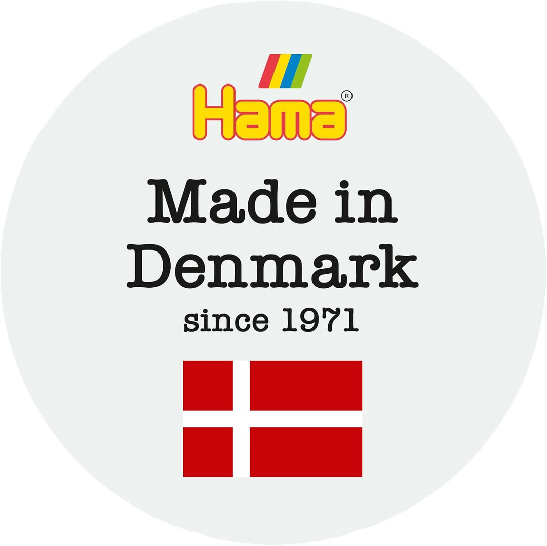 Hama Perlen 181-302 Bügelperlen Eimer mit ca. 30.000 Bastelperlen mit Durchmesser 5 mm inkl. Stiftpl