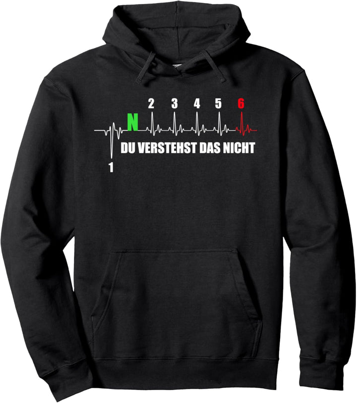 Motorrad Herzschlag Du Verstehst Das Nicht Pullover Hoodie