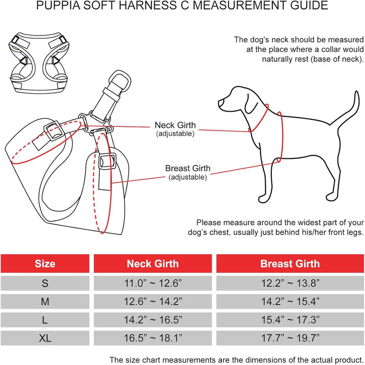 Puppia PARA-HC1533 SOFT HARNESS C, S, himmelblau S himmelblau, S himmelblau