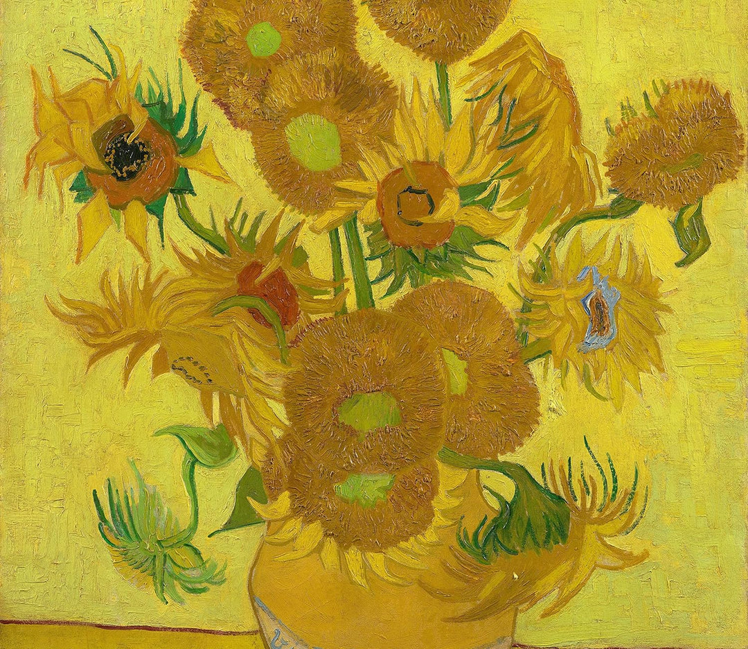Vincent Van Gogh - Sonnenblumen II Herdabdeckplatte & Spritzschutz aus Echtglas | Für Herd-Kochfelde