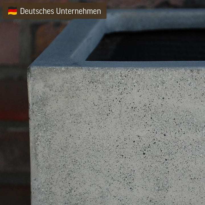 VIVANNO Pflanzkübel Blumenkübel Pflanzsäule Übertopf Fiberglas Beton-Design grau Block (Block 75x30x