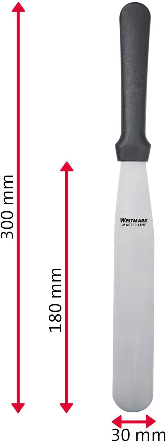Westmark 1 Tortenbodenteiler, Länge: 32 cm + 1 Streichpalette, gerade, Länge: 30 cm, Rostfreier Edel