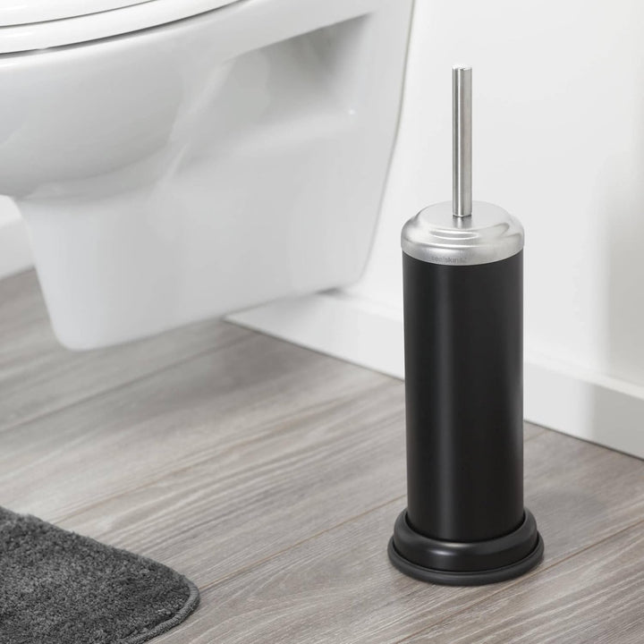 Sealskin Toilettenbürste Acero, WC-Bürstengarnitur aus Edelstahl, Farbe: Schwarz, Schwarz
