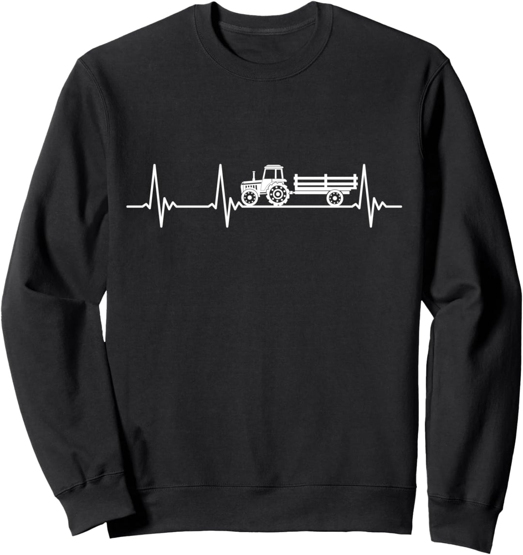 Traktor Herzschlag Bauer Trecker Landwirt Bauernhof Geschenk Sweatshirt
