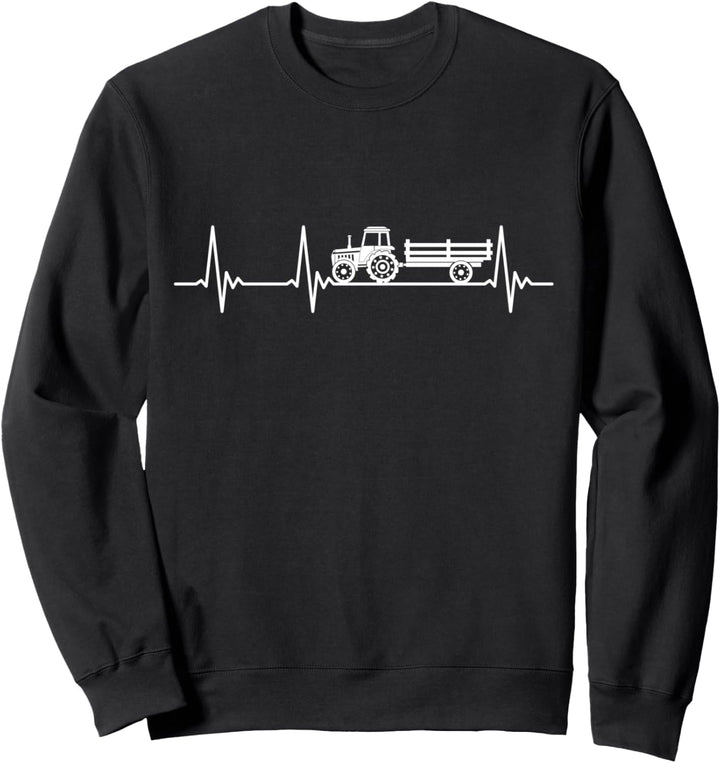 Traktor Herzschlag Bauer Trecker Landwirt Bauernhof Geschenk Sweatshirt