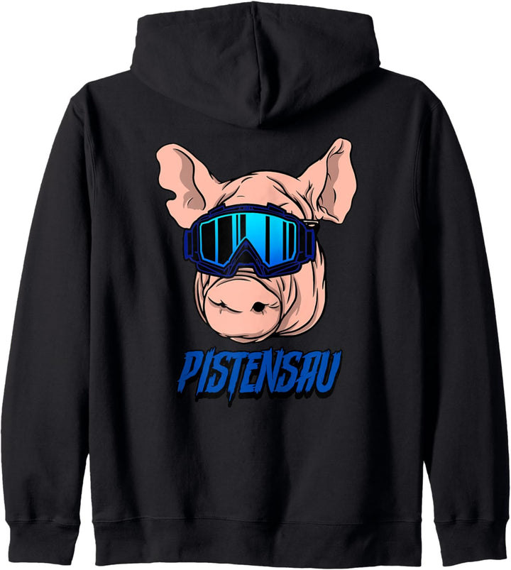 Skifahren Ski Pistensau Kapuzenjacke