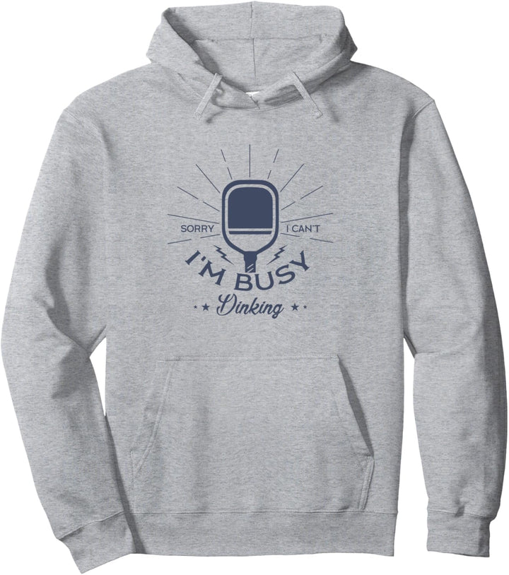 Fleissig trinkender ironischer Pickleball-Spieler Pullover Hoodie