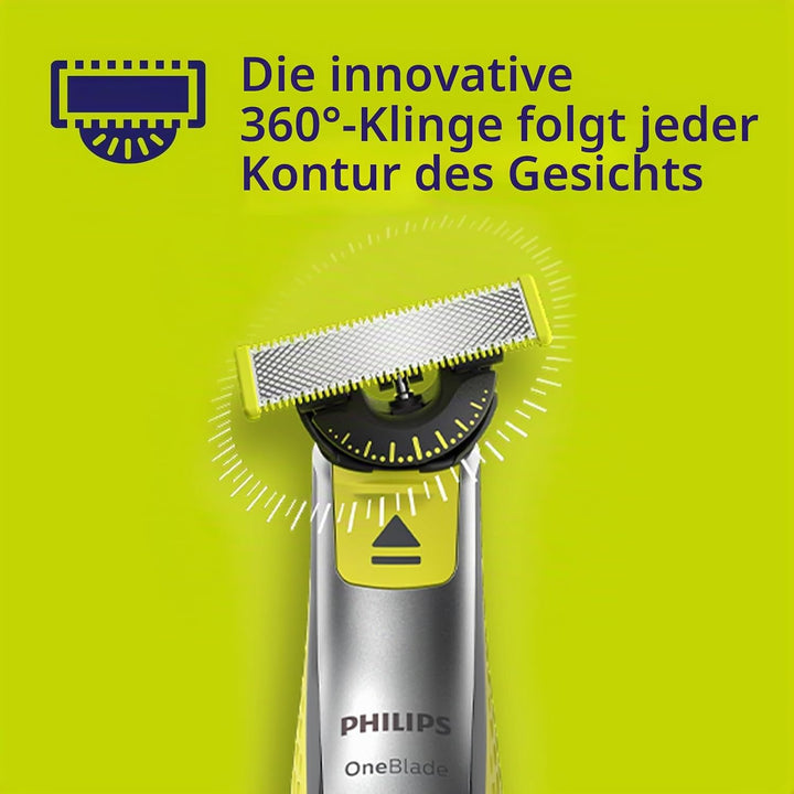 Philips OneBlade Original-Ersatzklingen mit Körper-Kit, 2er-Pack, QP620/50, QP620/50