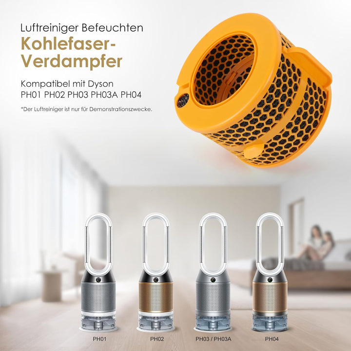 Luftreiniger-Filter Kohlefilter Verdampferfilter für Dyson Pure Humidify Cool PH01 PH02 PH03 HP04 PH