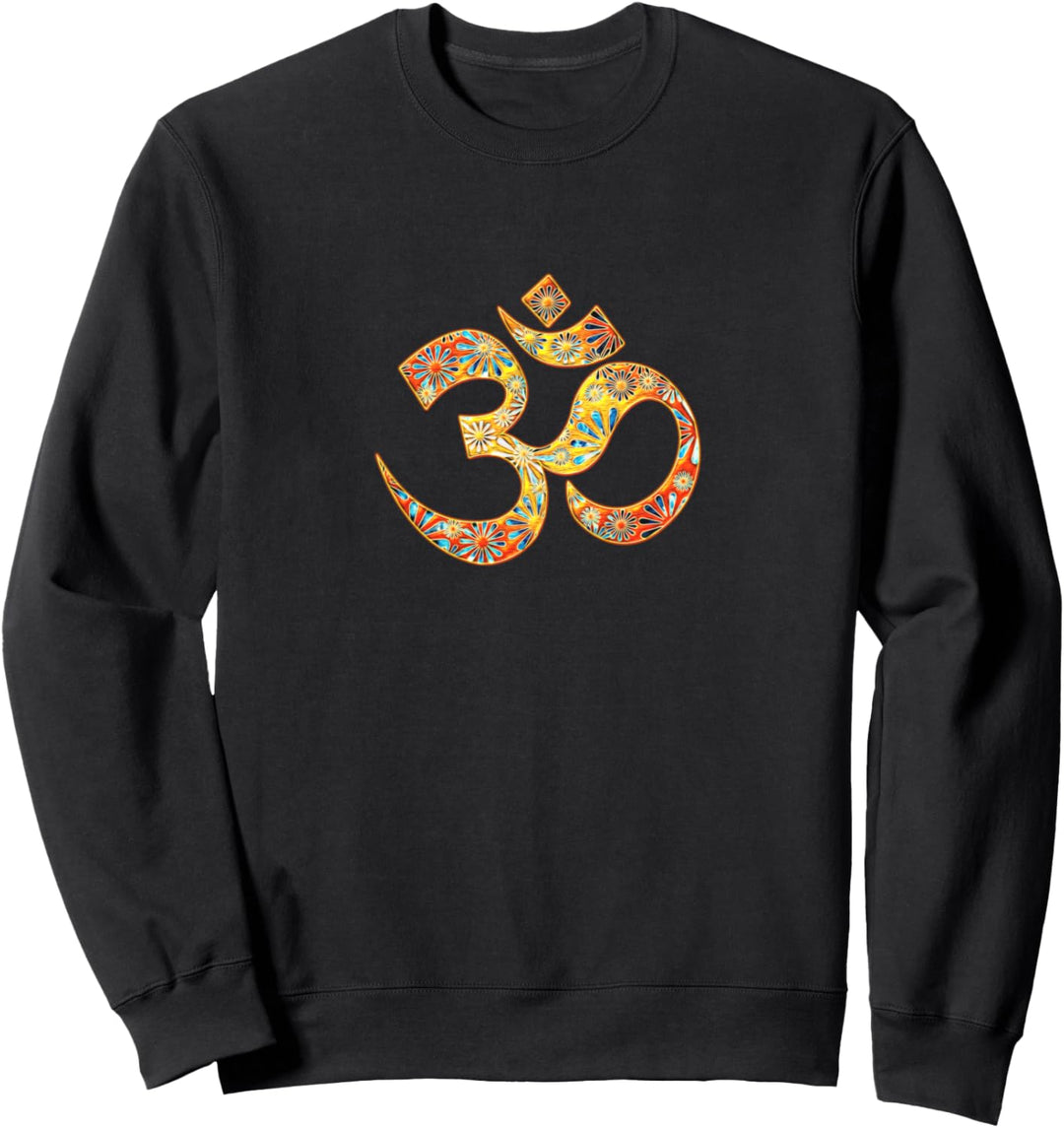 Om Mantra Symbol Blumen Yoga Spiritualität Namaste Buddha Sweatshirt