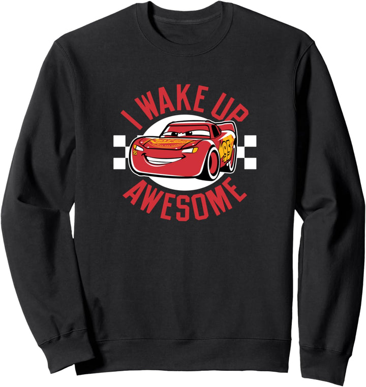 Disney Pixar Cars 3 McQueen Wake Up Awesome Sweatshirt