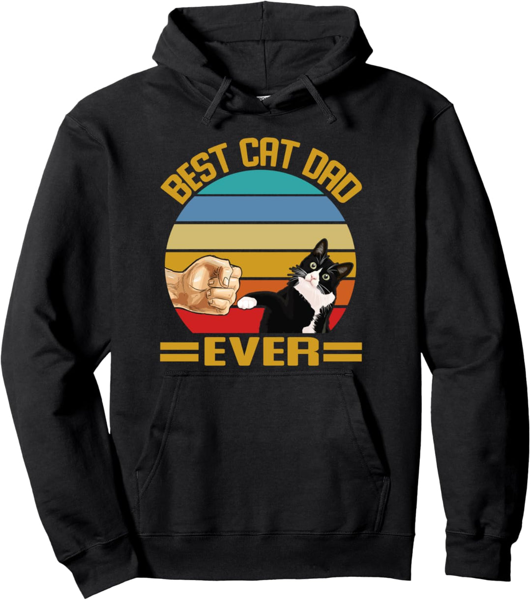 Best Cat Dad Ever Schwarze Katze bester katzenpapa Pullover Hoodie