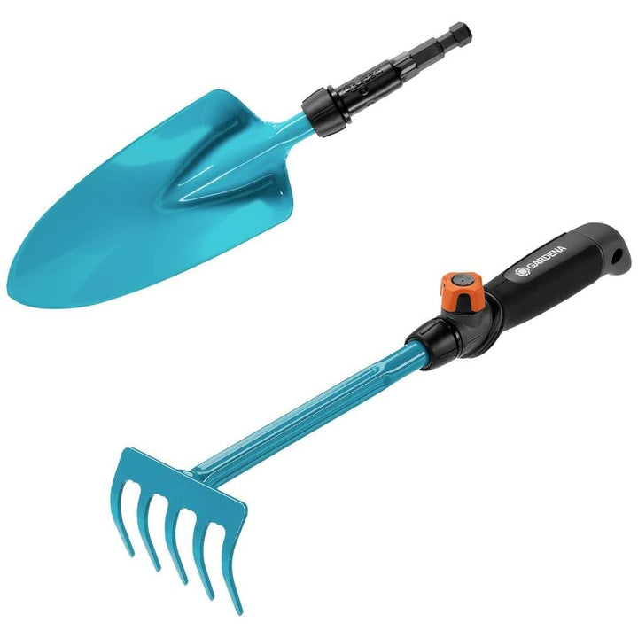 Gardena combisystem-Kleingeräte Set: Set bestehend aus Blumenkelle & Blumenrechen für müheloses EIN-
