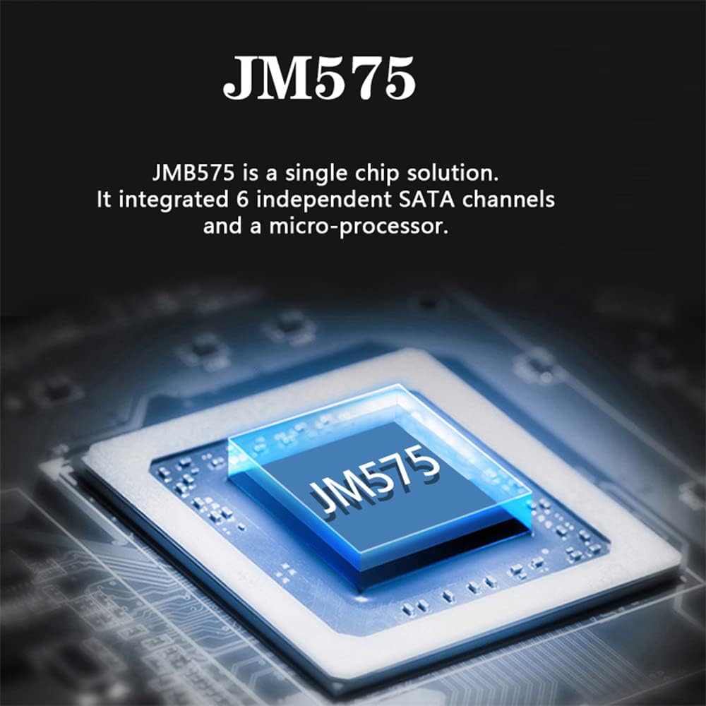 NFHK SATA 3.0 6Gbps 1 bis 5 Splitter Ports HUB Adapter Konverter PM Multiplier Port Selector JMB575