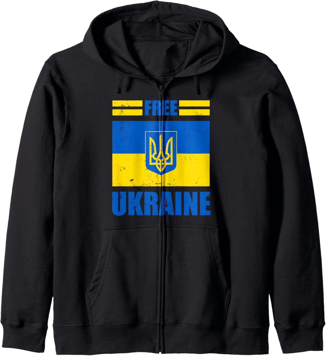 Free Ukraine Statement für Menschenrechte Freiheit Frieden Kapuzenjacke