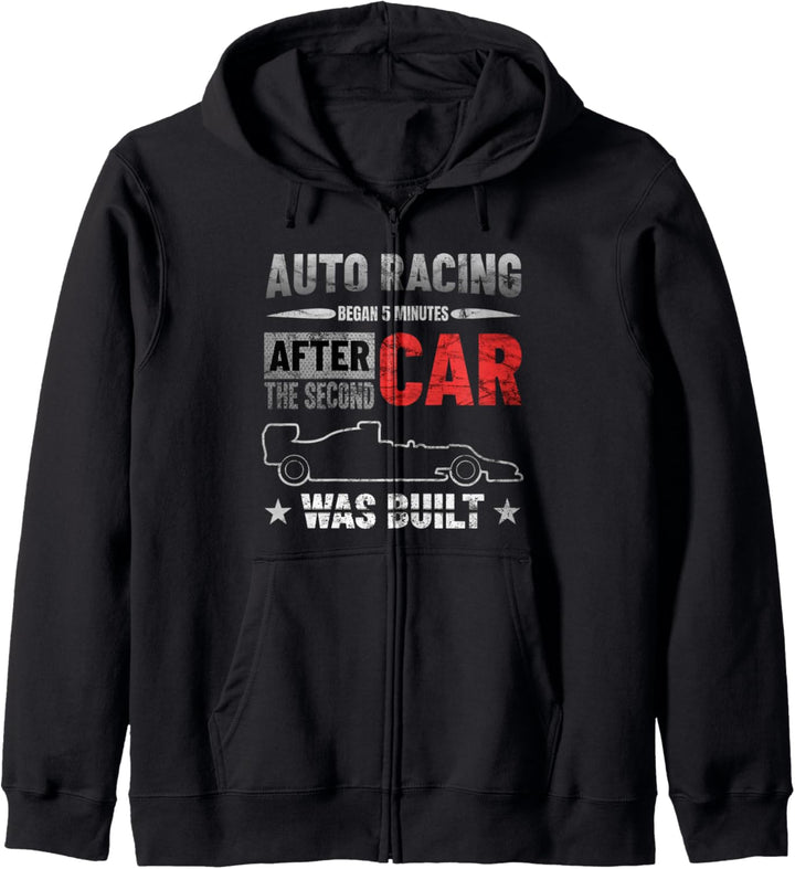 Auto Racing Was Build Lustig Autorennen Mechaniker Kapuzenjacke