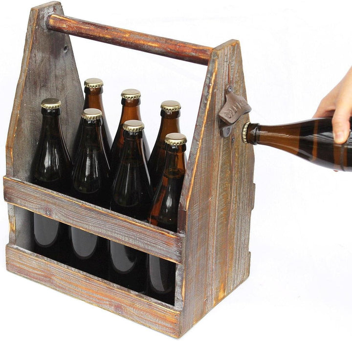 DanDiBo Bierträger mit Flaschenöffner 5087 Bierkiste aus Holz 38 cm Flaschenträger