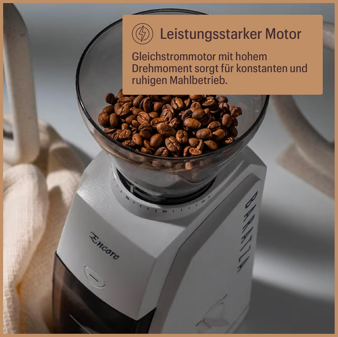 Baratza - Encore 230V Kaffeemühle - Elektrische Kaffeemühle mit Mahlwerk, Schwarz, Schwarz