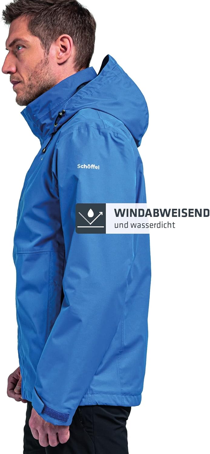 Schöffel Herren Gmund Jacke Regenjacke Hardshelljacke 46 Schwarz, 46 Schwarz