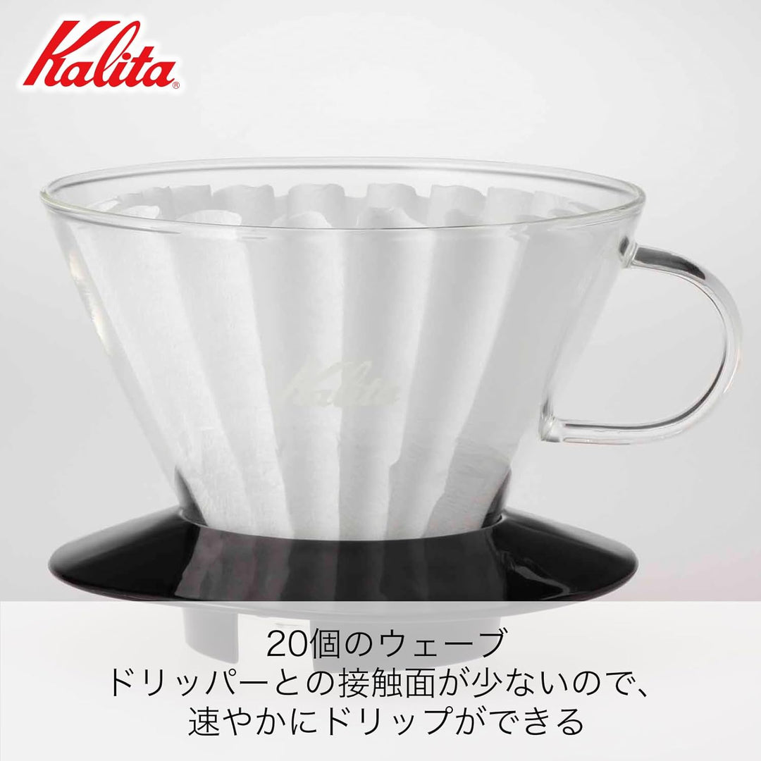Kalita Wave Pour Over Coffee Driper, Grösse 185 °, für 160-26 Unzen, Single Cup Maker, hitzebeständi