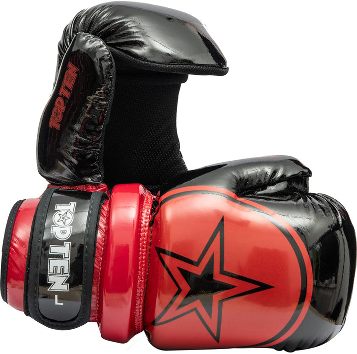 TOP TEN Pointfighter „Glossy Block Star“ Schwarz - Rot M, Schwarz - Rot M