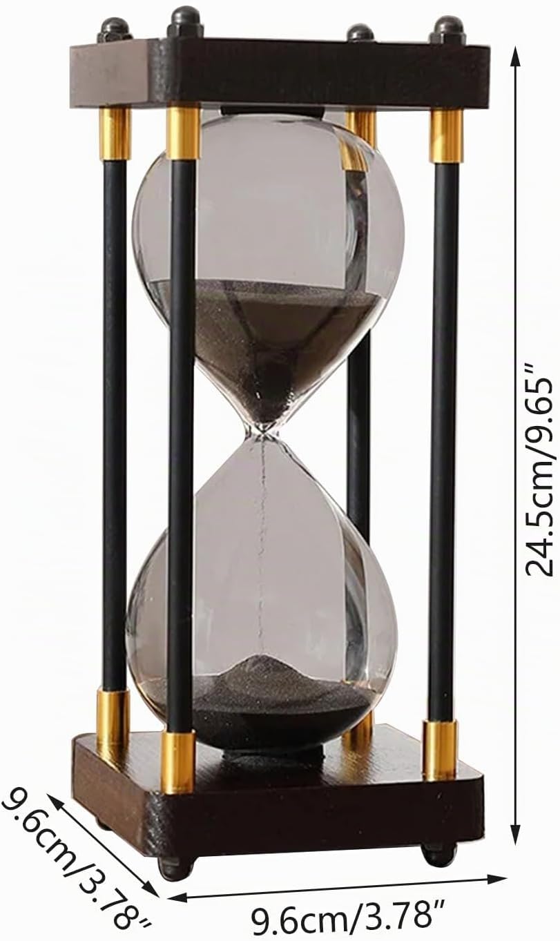 Grosse Sanduhr 60 Minuten, Sanduhr aus Holz, Regenbogen Glas Deko Sanduhren, Geschenk Sanduhr, für H