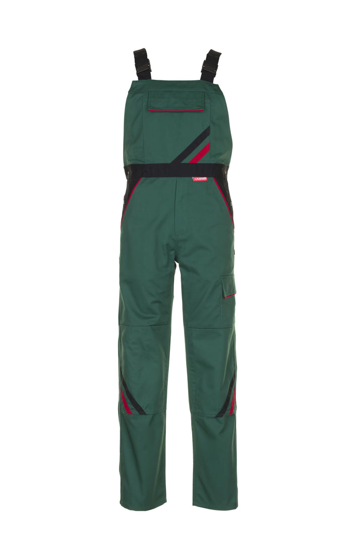 Planam 2335118 Highline Latzhose, Grün/Schwarz/Rot, Grösse 118 Grün/Schwarz/Rot 118, Grün/Schwarz/Ro