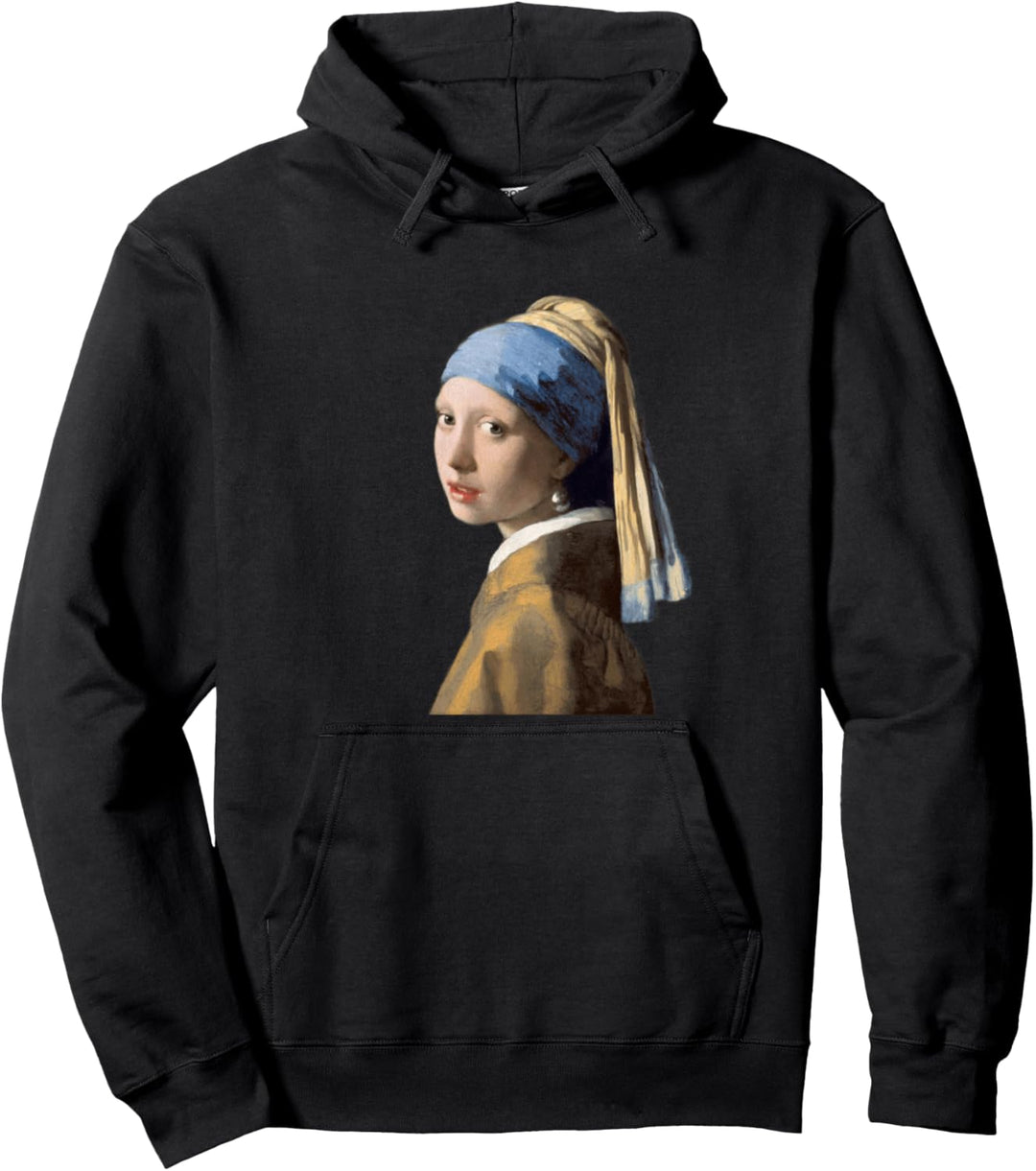 Mädchen mit einem Perlenohrring (Vermeer) Schöne Kunst Pullover Hoodie