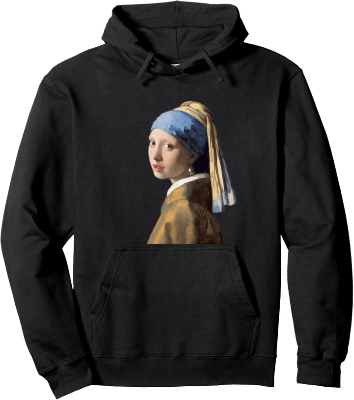 Mädchen mit einem Perlenohrring (Vermeer) Schöne Kunst Pullover Hoodie