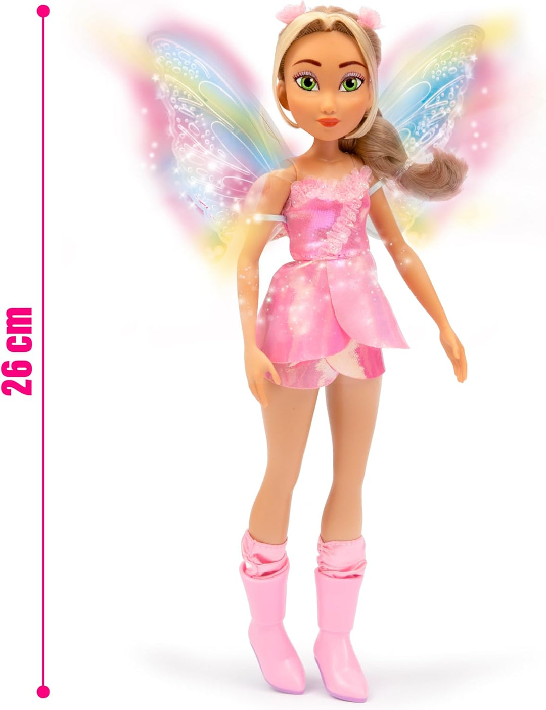 Winx Fairy Light Up Wings Doll – Flora with Sparkling Outfit &amp; Glowing Wings – 27cm Fashion Doll wit