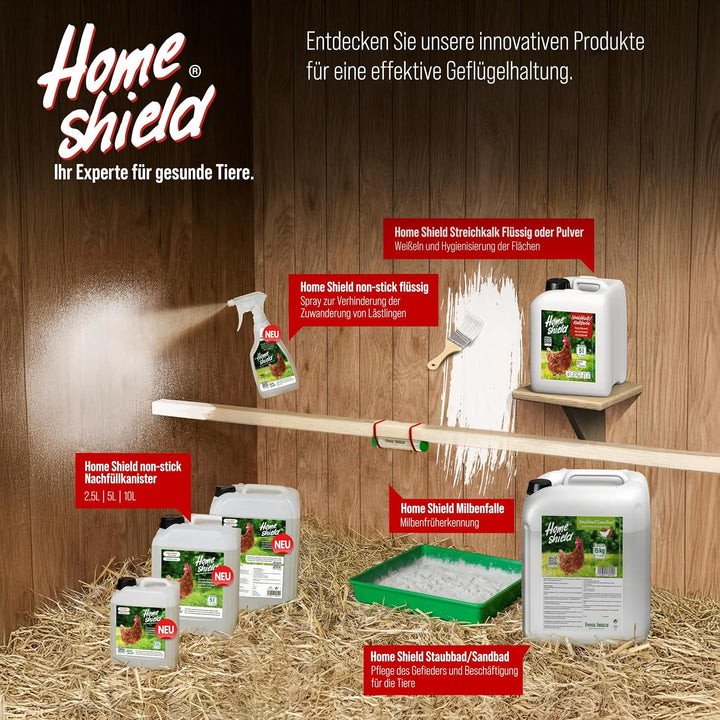 Bundle - 2 kg Eimer Einstreu für Hühner & 1,5 kg Eimer Kalkfarbe weiss - Gemahlene Mineralien zur Ve
