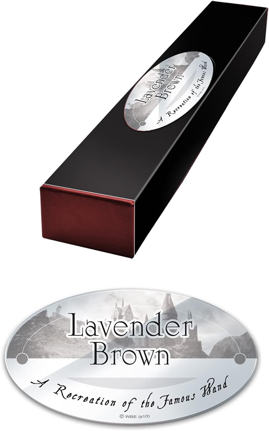 The Noble Collection - Lavender Brown Character Wand - 15in (38cm) Wizarding World Wand with Name Ta