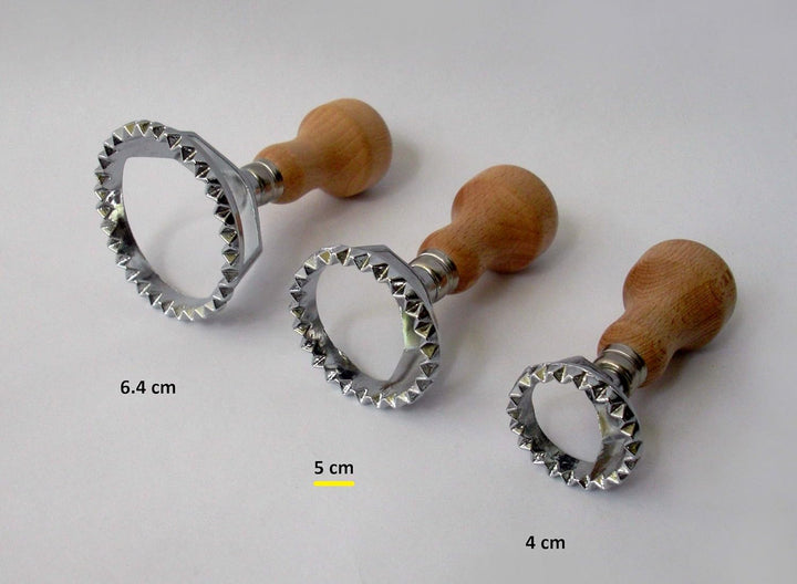 Tredoni 5cm Rund Ravioli Pasta/Teig Stempel Ausstecher - Mittelgrosse Ravioli (Rund - 5 cm), Rund -