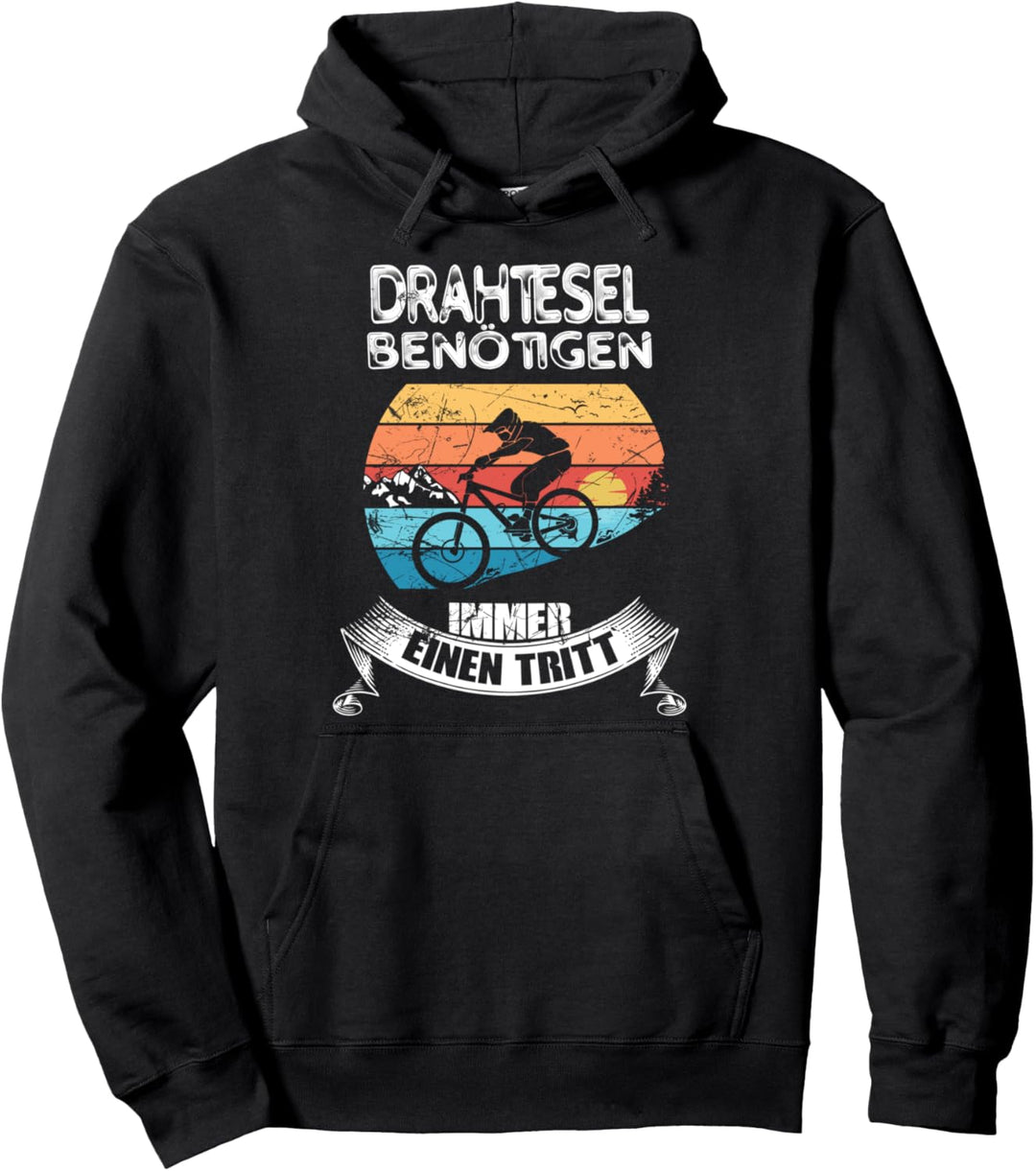 Vintage Retro Drahtesel benötigen immer einen tritt Fahrrad Pullover Hoodie
