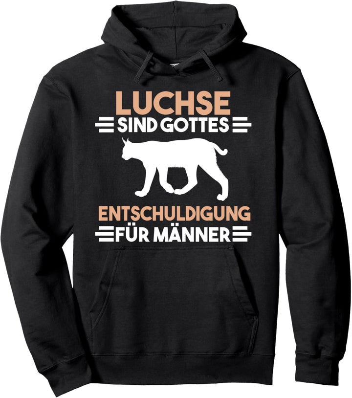 Raubtier Wald Wildtier Luchs Pullover Hoodie