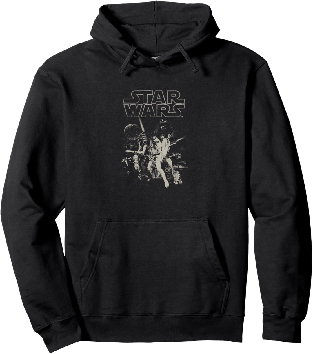 Star Wars Vintage Style Group Shot Logo Pullover Hoodie