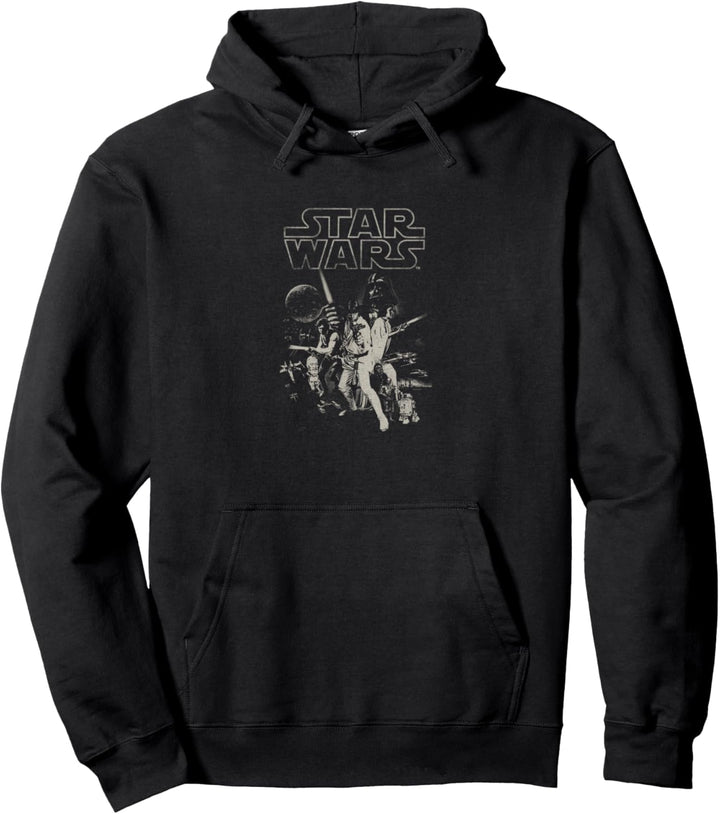 Star Wars Vintage Style Group Shot Logo Pullover Hoodie
