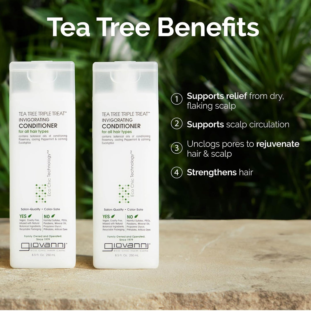 Giovanni Cosmetics Tea Tree Triple Treat Invigorating Conditioner, 24 Oz
