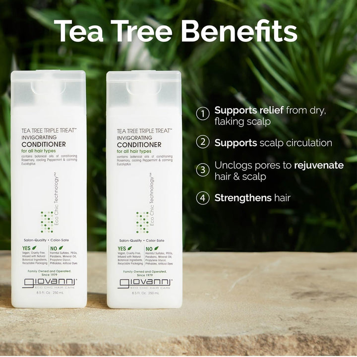 Giovanni Cosmetics Tea Tree Triple Treat Invigorating Conditioner, 24 Oz