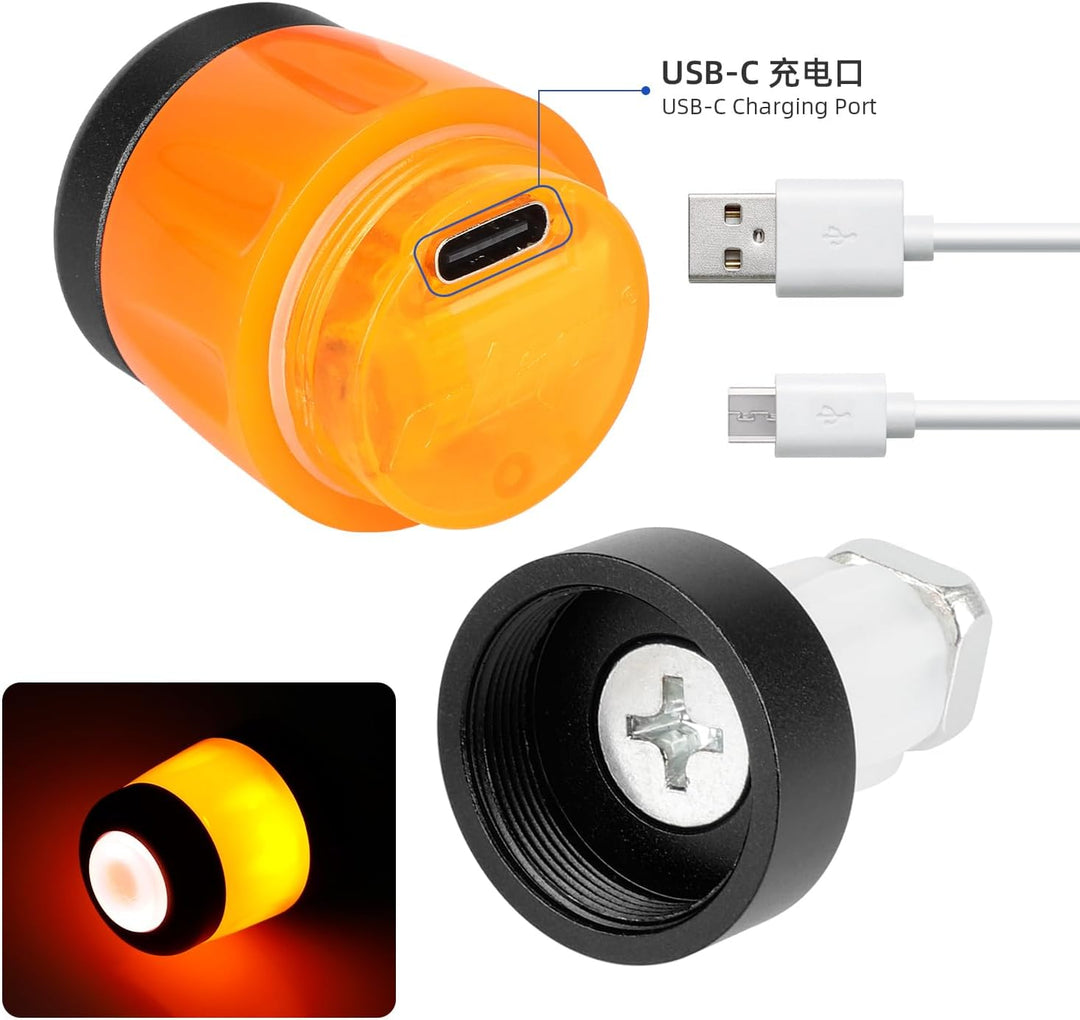 Fututech LED-Lenkerleuchte, wasserdicht, für Elektroroller, Lenkerstopfen für Xiaomi, Blinker, wiede