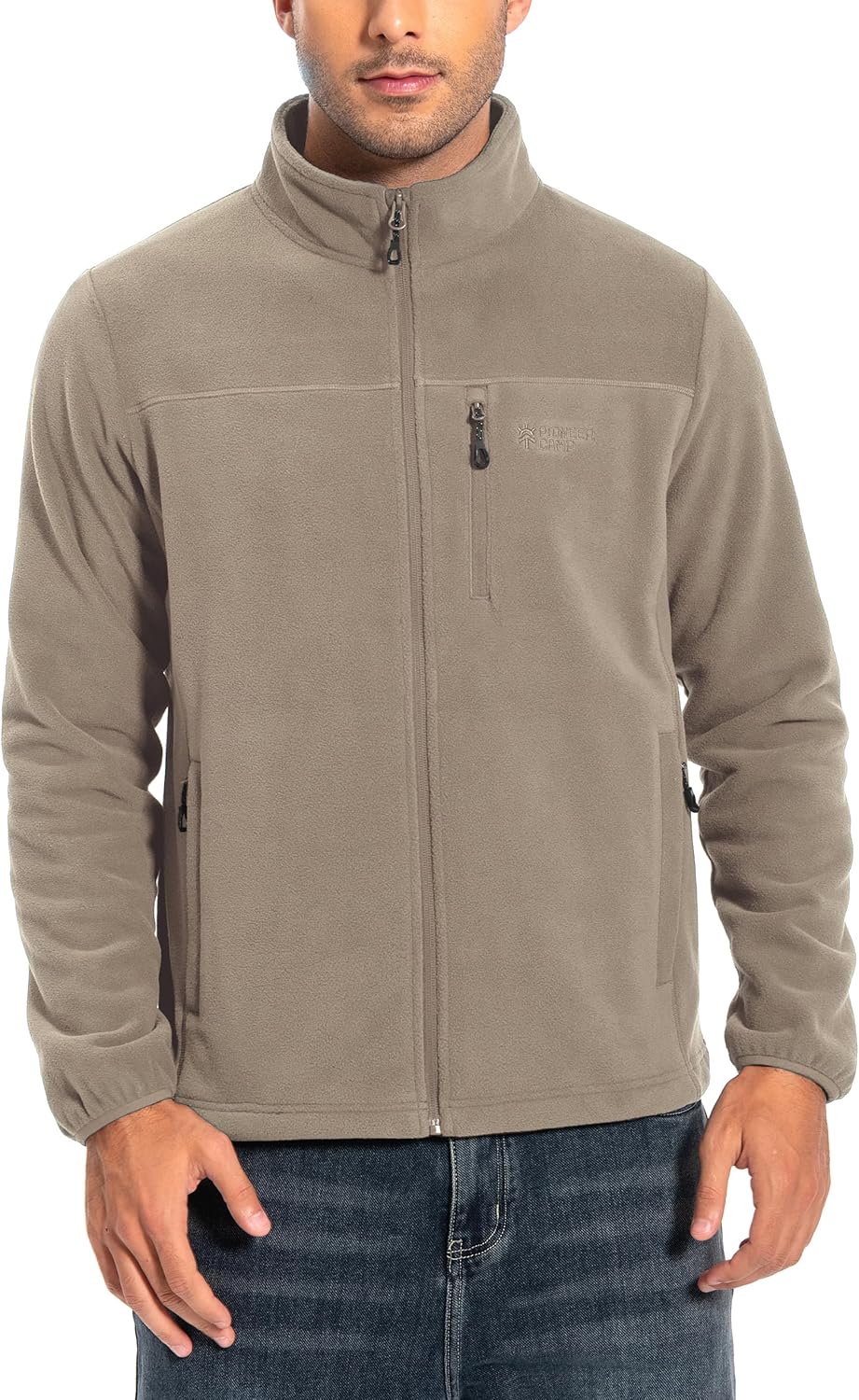 Pioneer Camp Herren Fleecejacke Full Zip Outdoor Polar Leicht Winddicht Jacke mit Reissverschluss XL