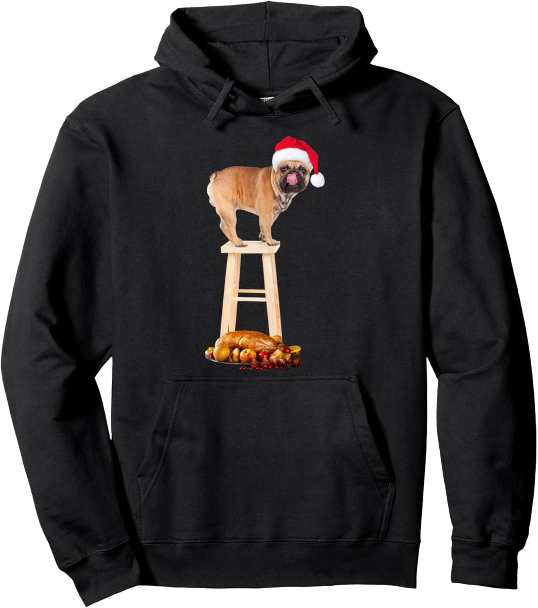 Xmas Mops Hund - Tier Christmas Weihnachtlich Süss Pullover Hoodie
